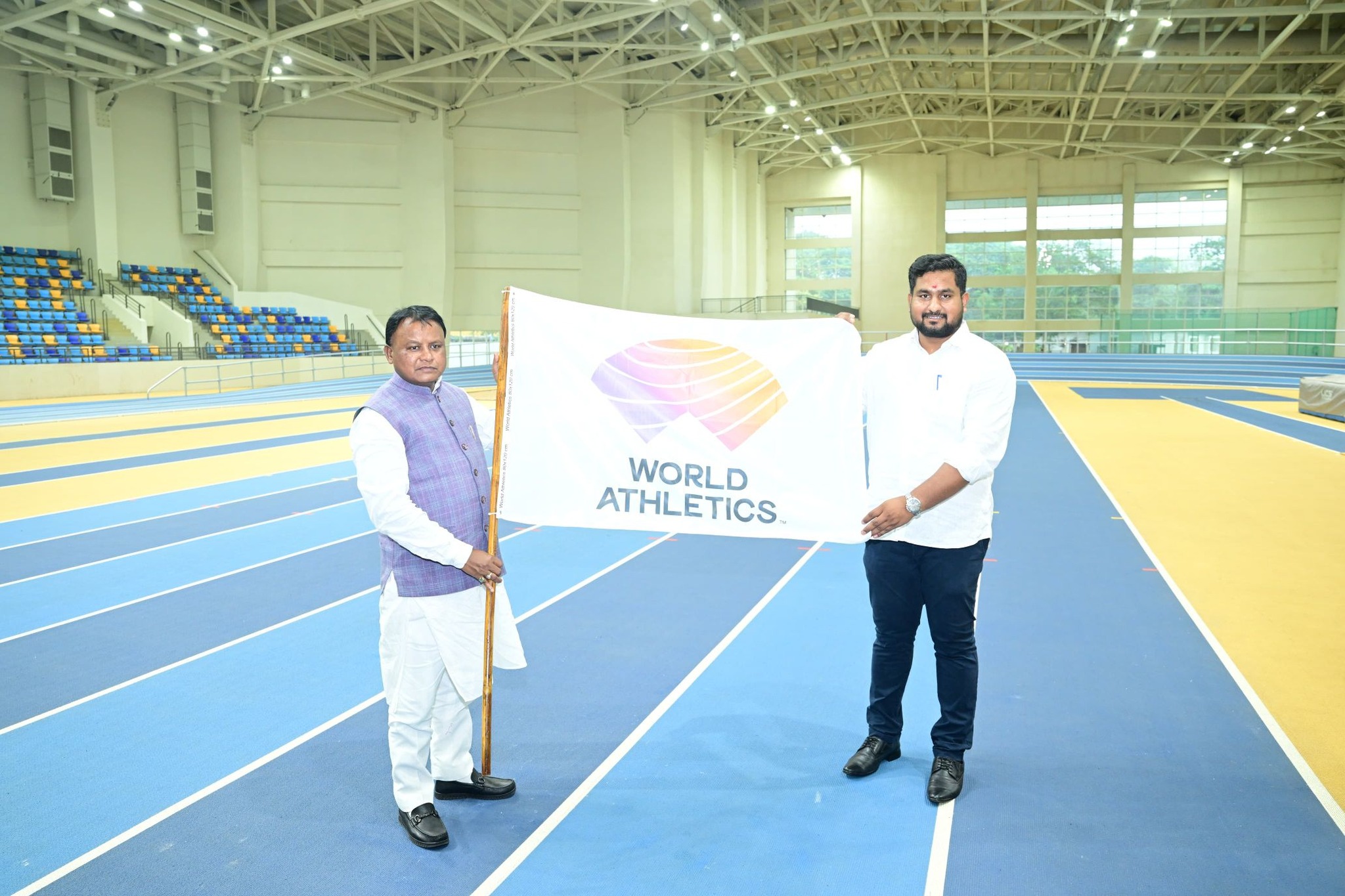 Hon'ble Chief Minister Shri Mohan Charan Majhi said that receiving the World Athletics flag at Kalinga Stadium is a proud moment for Odisha.