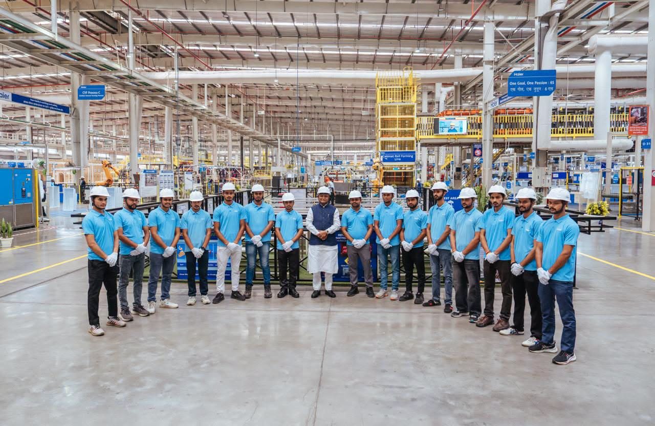 Chief Minister Shri Mohan Charan Majhi visited the Haier manufacturing facility in Noida