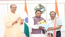 Honorable Chief Minister Shri Mohan Charan Majhi has felicitated Padma Shri Dr. Mahendra Kumar Mishra, a renowned linguist and folk literature researcher, at Lok Seva Bhavan.