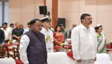 Hon'ble Chief Minister Shri Mohan Charan Majhi along with Hon'ble Governor of Odisha Dr. Haribabu Kambhampati, Associate Ministers of the Ministry and Honorable Vice Chancellors of various universities of the state joined the inspiring 'Mann Ki Baat' program of the eminent Prime Minister Shri Narendra Modi Ji at Lok Bhavan.